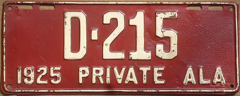 File:1925 Alabama passenger license plate - restored.jpg